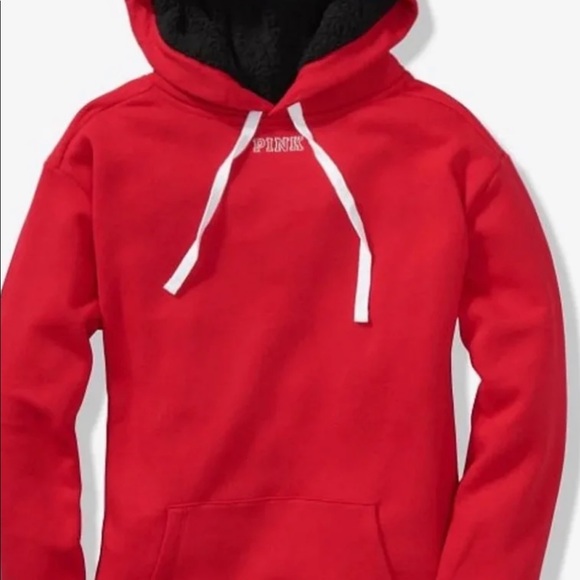 Victoria Secret pullover Sherpa lined hoodie - Picture 2 of 2